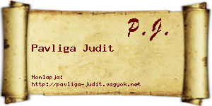 Pavliga Judit névjegykártya